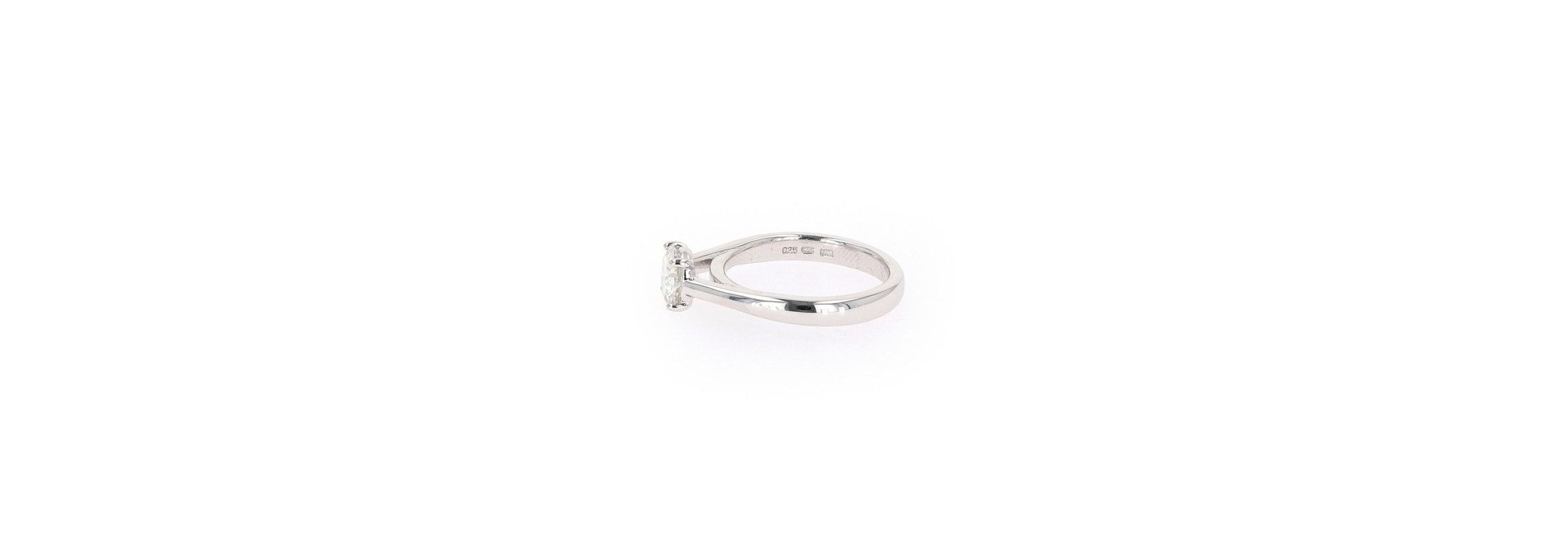 Lab Created Sterling Silver 1.00ct. tw. Moissanite Round Solitaire Ring