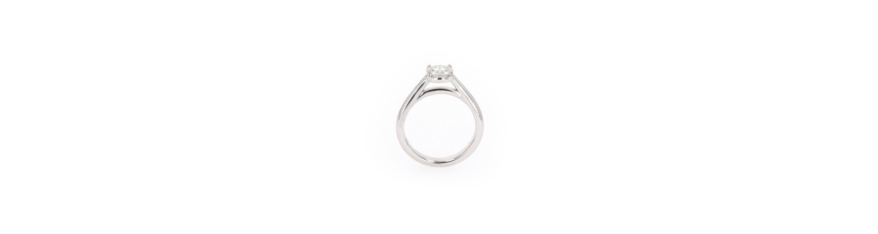 Lab Created Sterling Silver 1.00ct. tw. Moissanite Round Solitaire Ring