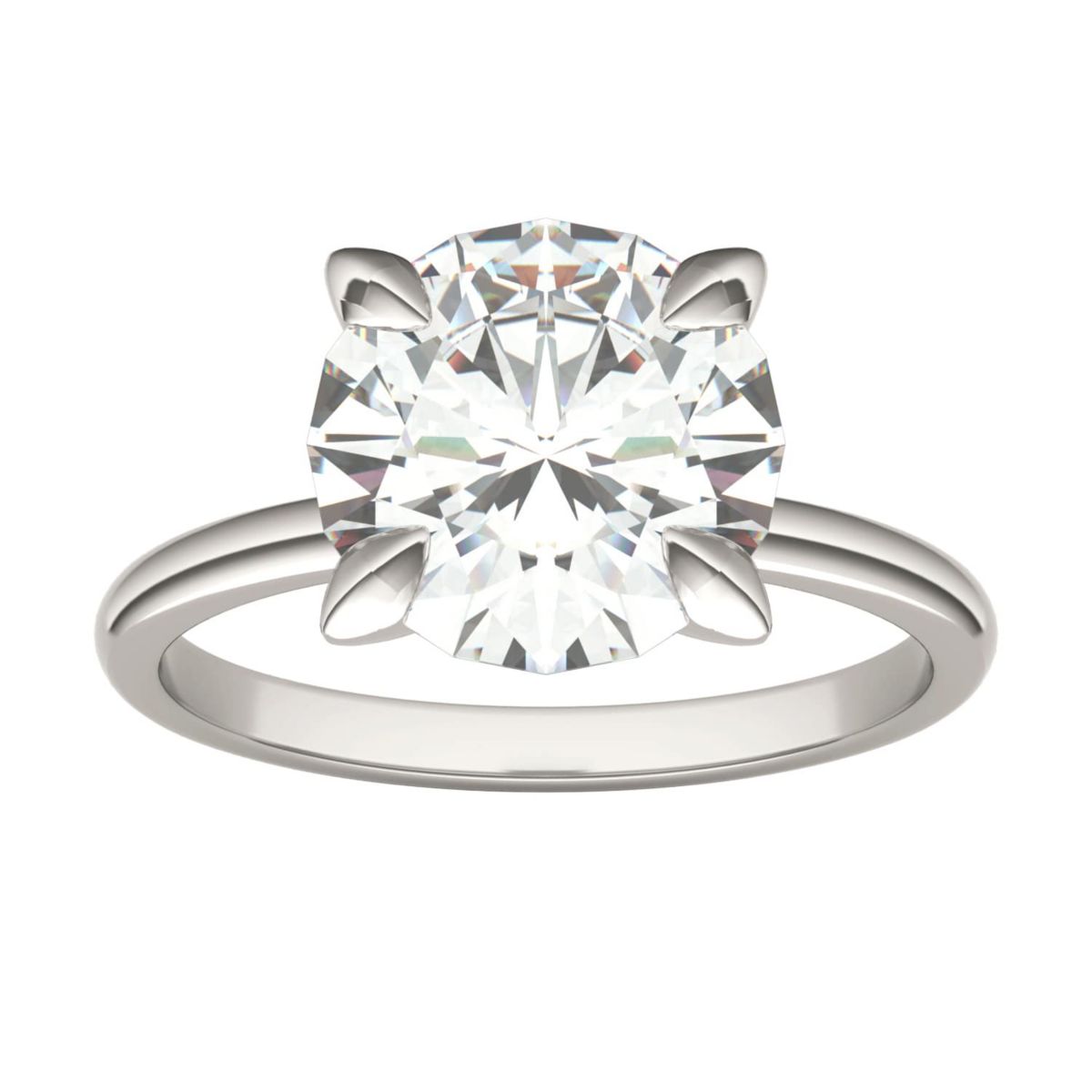 Charles & Colvard 3.1 ct. tw. Lab Created Moissanite Round Solitaire Ring in 14K White Gold