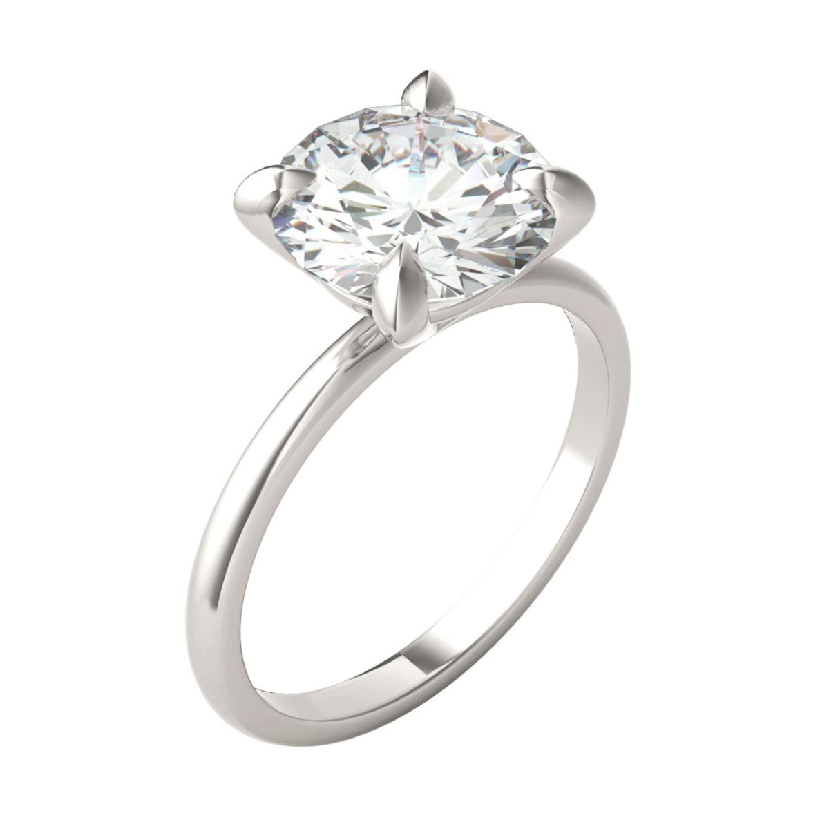 Charles & Colvard 3.1 ct. tw. Lab Created Moissanite Round Solitaire Ring in 14K White Gold