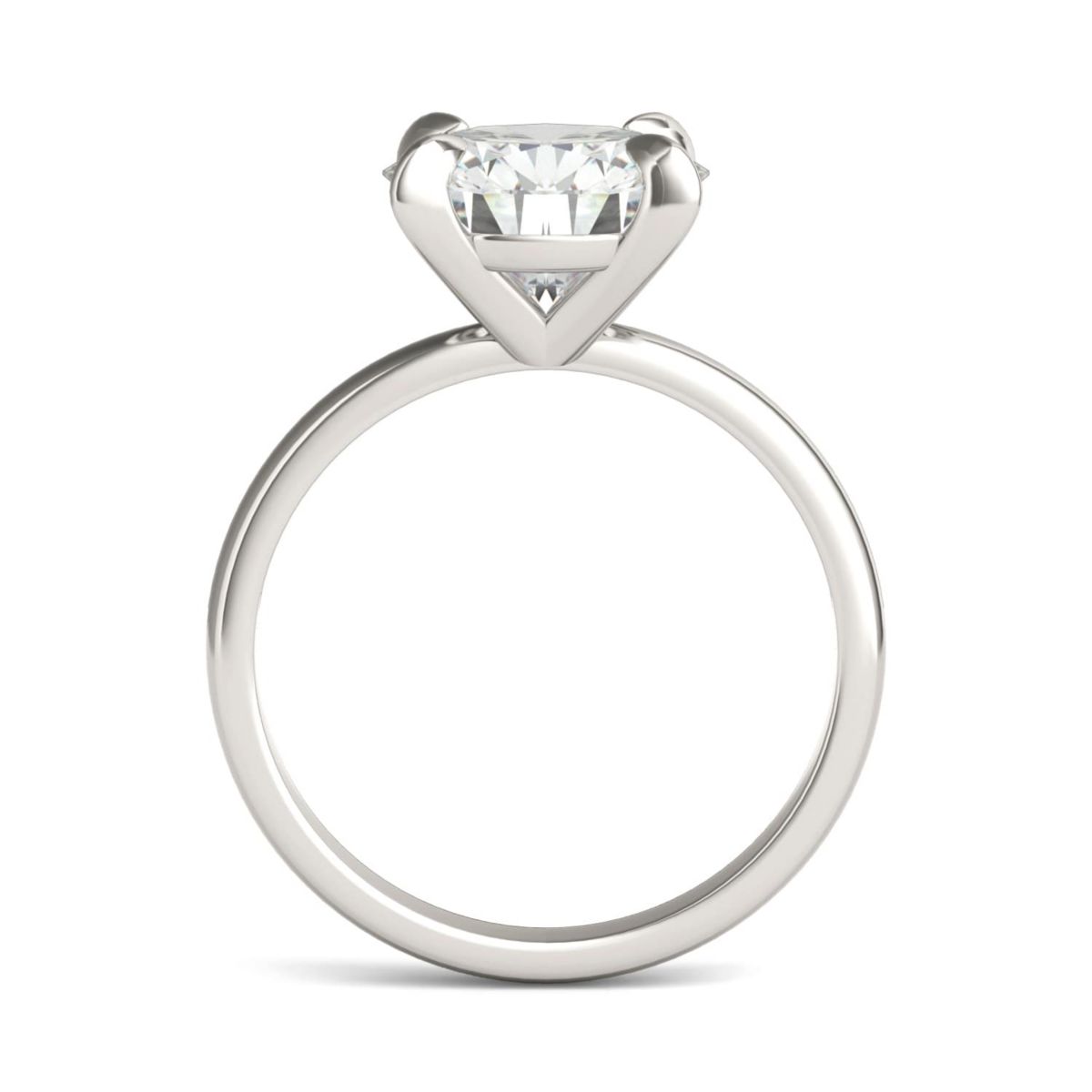 Charles & Colvard 3.1 ct. tw. Lab Created Moissanite Round Solitaire Ring in 14K White Gold