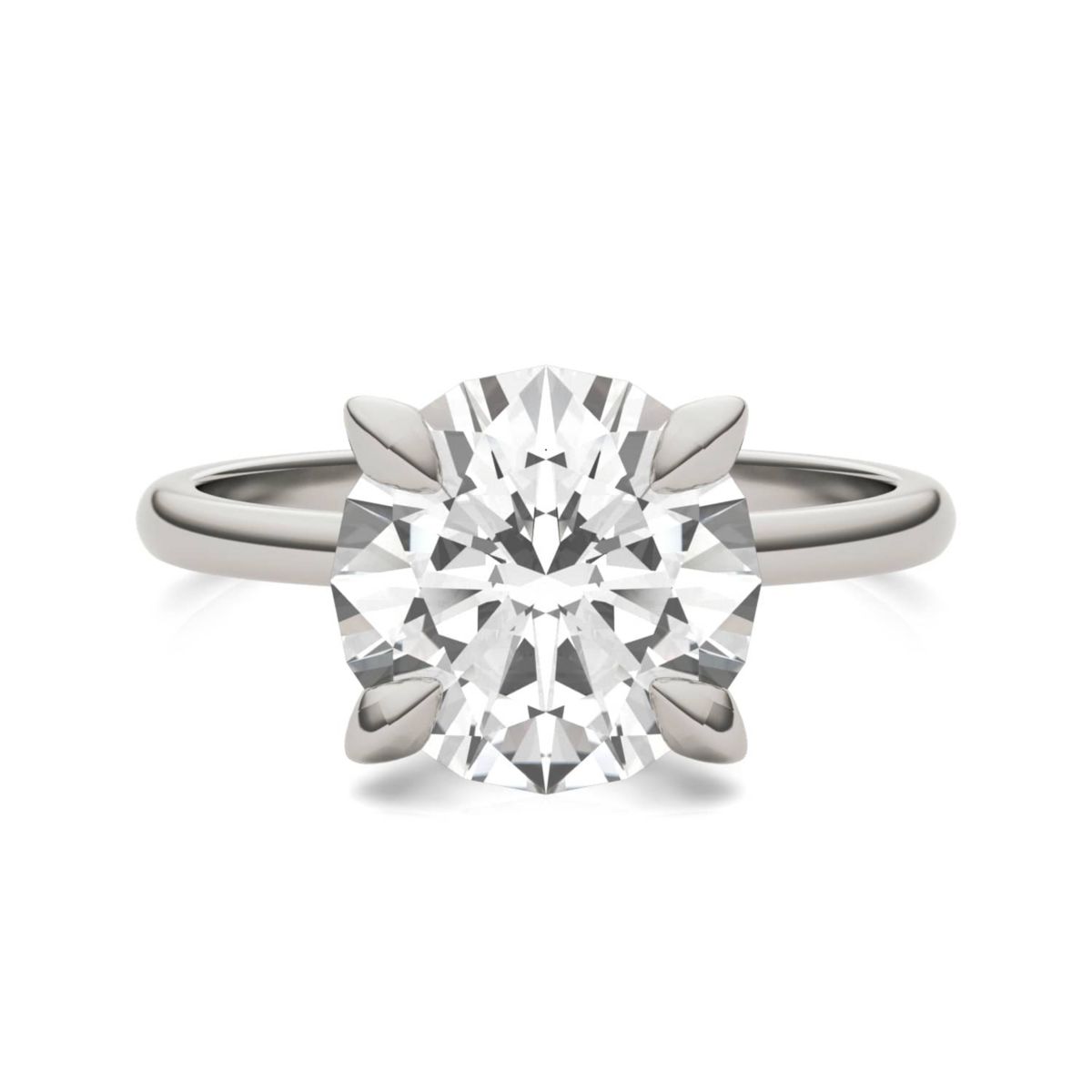 Charles & Colvard 3.1 ct. tw. Lab Created Moissanite Round Solitaire Ring in 14K White Gold