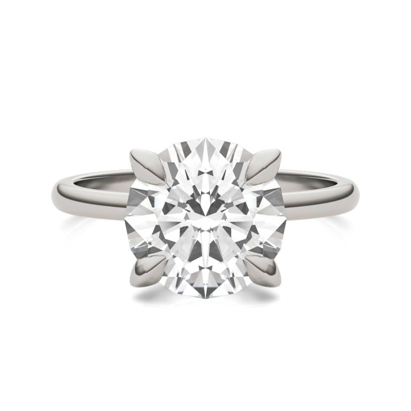 Charles & Colvard 3.1 ct. tw. Lab Created Moissanite Round Solitaire Ring in 14K White Gold