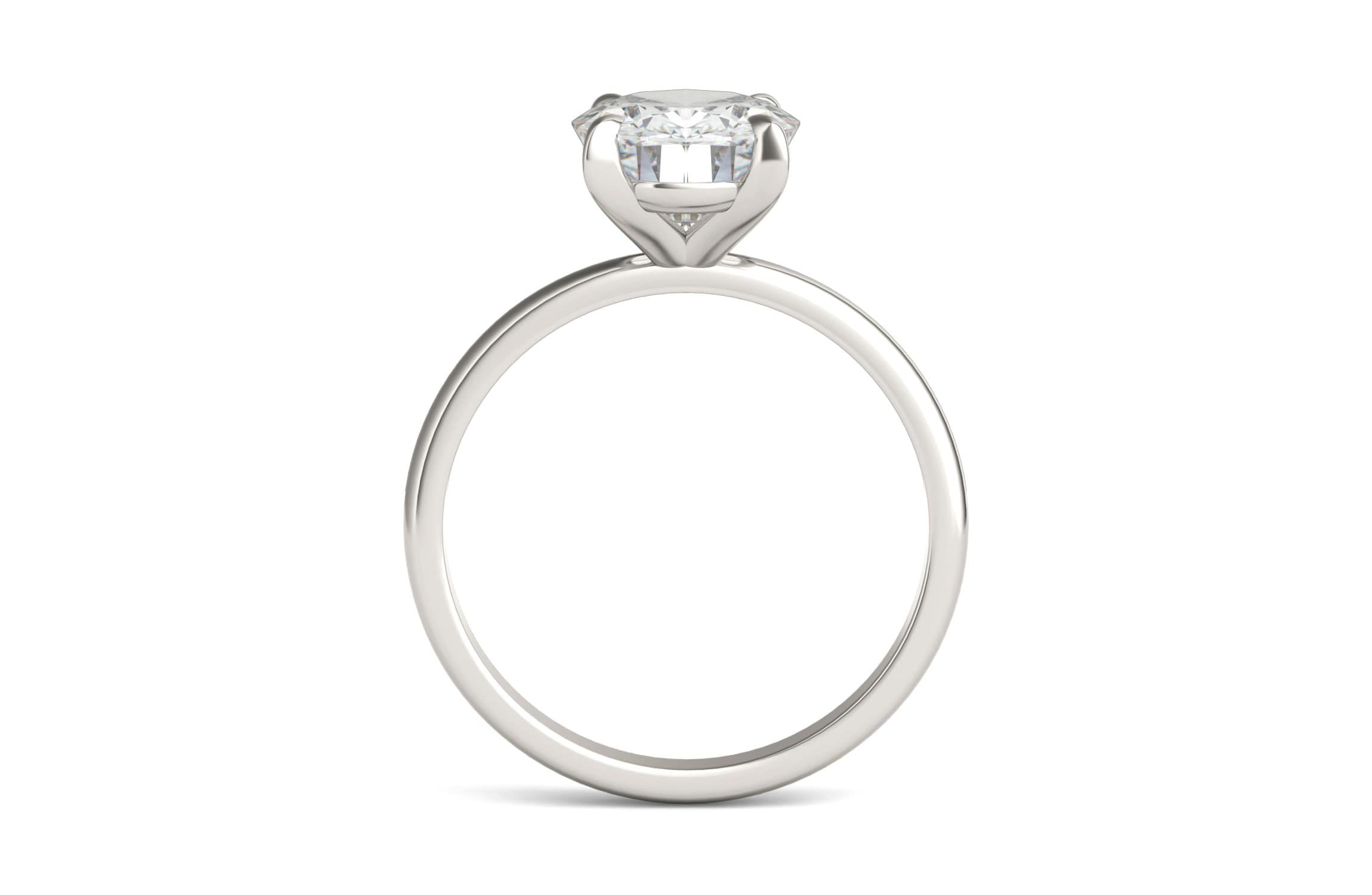 Charles & Colvard 3.0 ct. tw. Lab Created Moissanite Oval Solitaire Ring in 14K White Gold