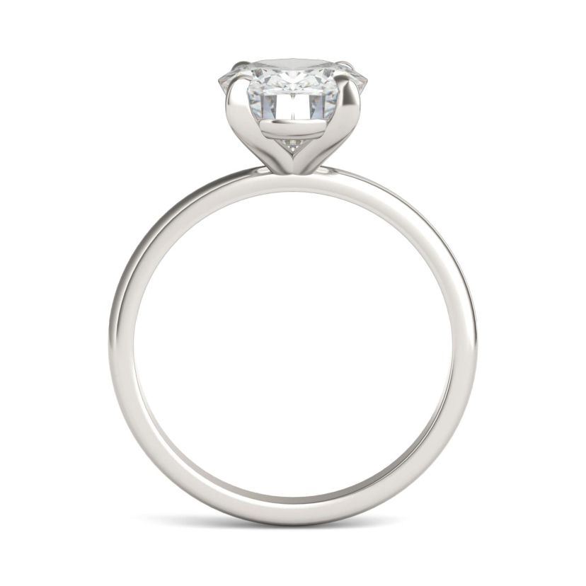 Charles & Colvard 3.0 ct. tw. Lab Created Moissanite Oval Solitaire Ring in 14K White Gold