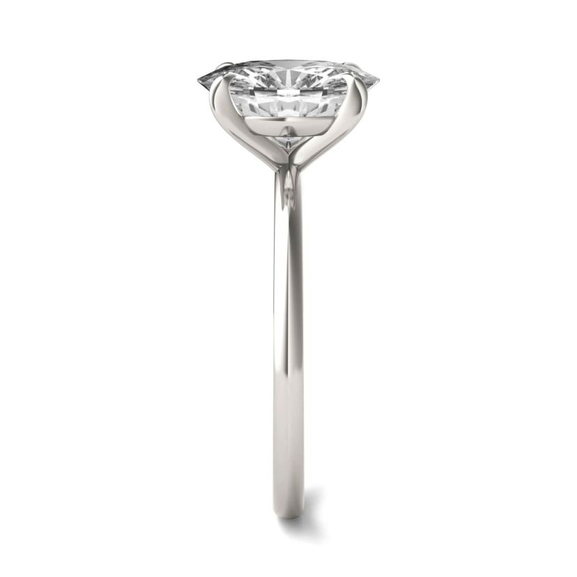 Charles & Colvard 3.0 ct. tw. Lab Created Moissanite Oval Solitaire Ring in 14K White Gold
