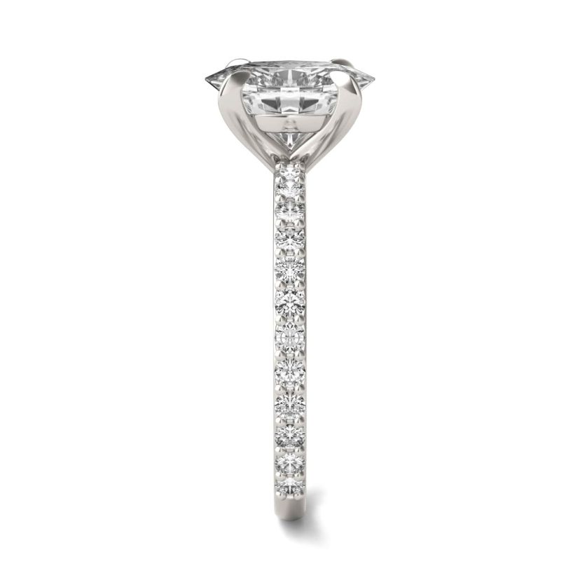 Charles & Colvard 2.52 ct. tw. Lab Created Moissanite Oval Engagement Ring in 14K White Gold