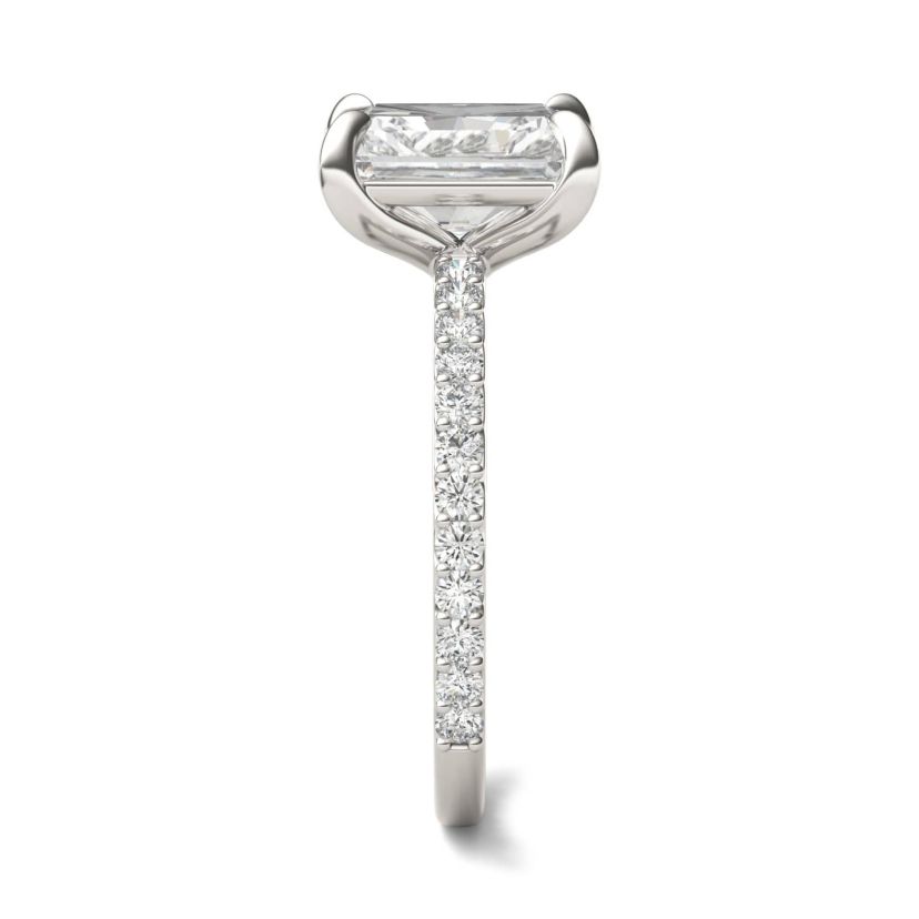 Charles & Colvard 3.12 ct. tw. Lab Created Moissanite Radiant Engagement Ring in 14K White Gold