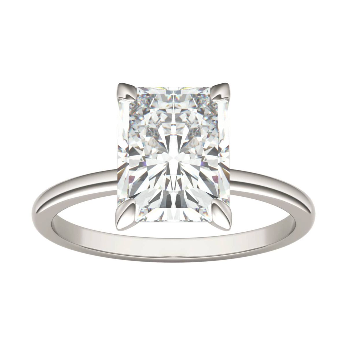 Charles & Colvard 2.7 ct. tw. Lab Created Moissanite Radiant Solitaire Ring in 14K White Gold