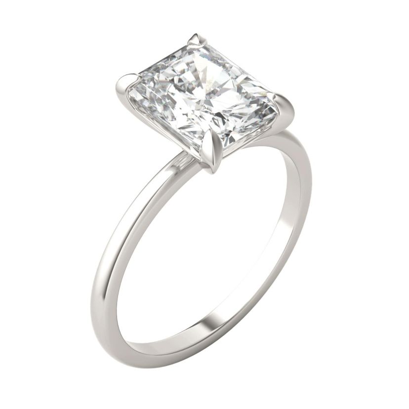 Charles & Colvard 2.7 ct. tw. Lab Created Moissanite Radiant Solitaire Ring in 14K White Gold