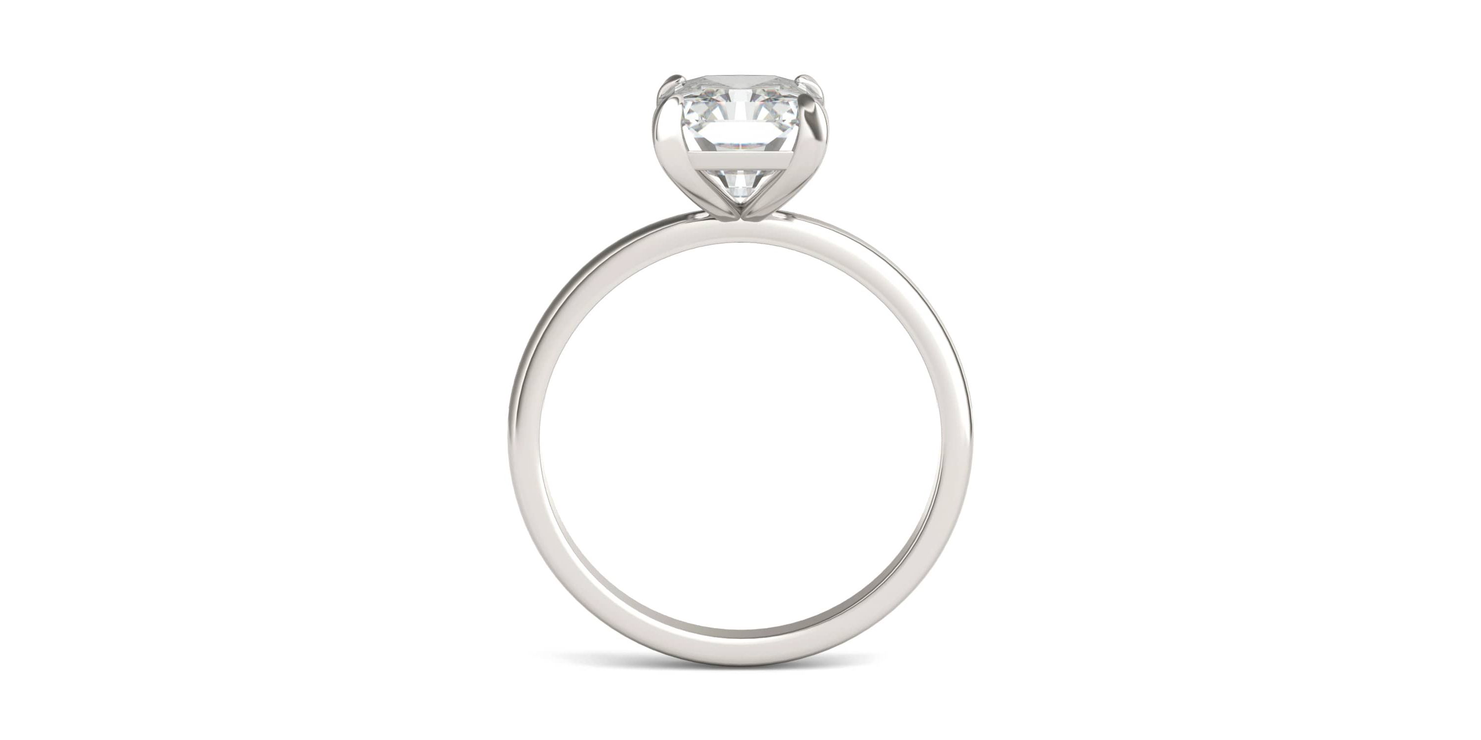 Charles & Colvard 2.7 ct. tw. Lab Created Moissanite Radiant Solitaire Ring in 14K White Gold