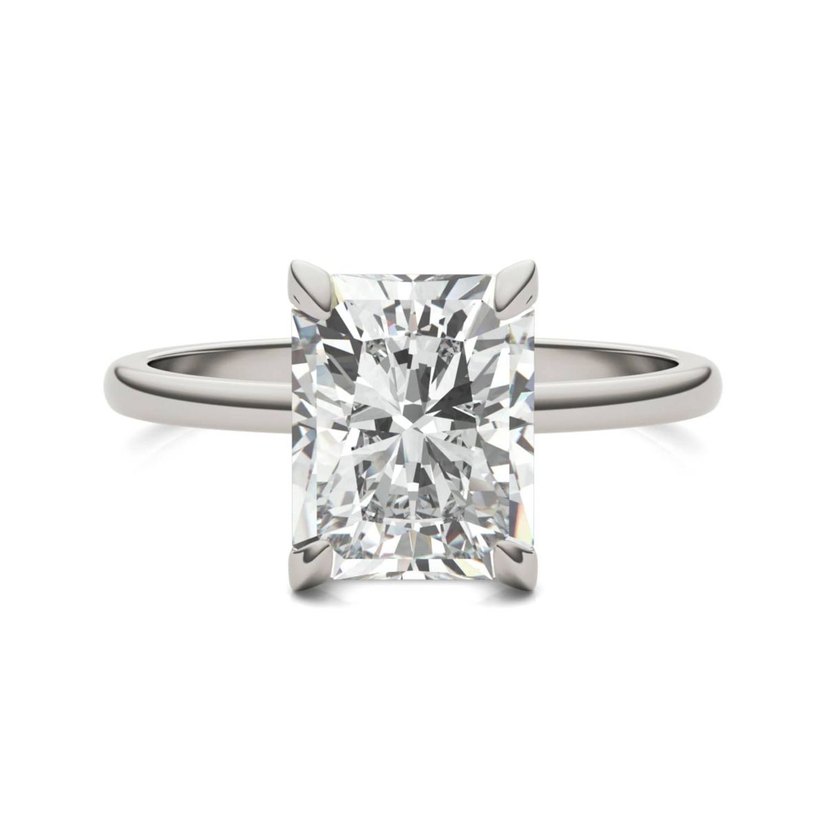 Charles & Colvard 2.7 ct. tw. Lab Created Moissanite Radiant Solitaire Ring in 14K White Gold