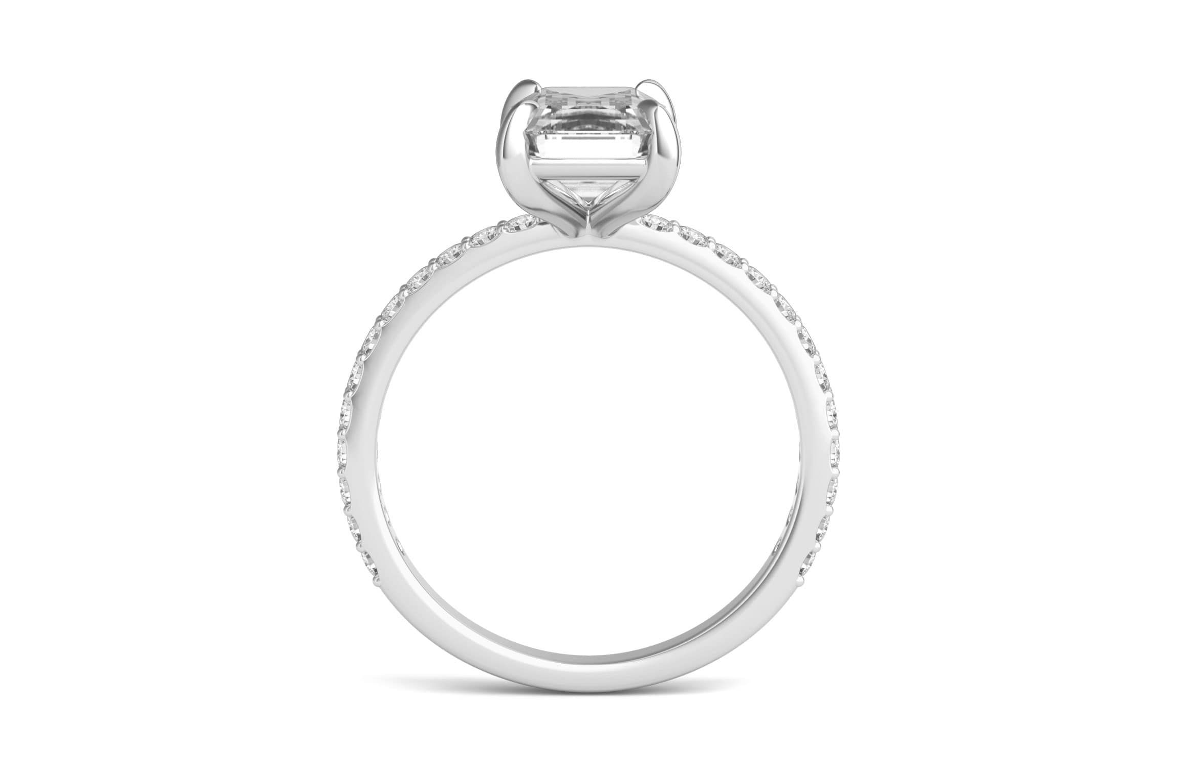 Charles & Colvard 2.94 ct. tw. Lab Created Moissanite Emerald Engagement Ring in 14K White Gold