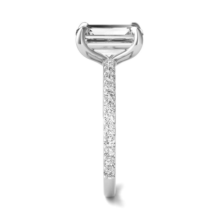 Charles & Colvard 2.94 ct. tw. Lab Created Moissanite Emerald Engagement Ring in 14K White Gold