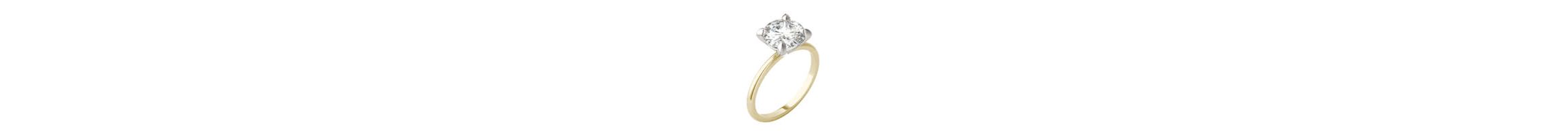 Charles & Colvard 2.2 ct. tw. Lab Created Moissanite Round Solitaire Ring in 14K White and Yellow Gold