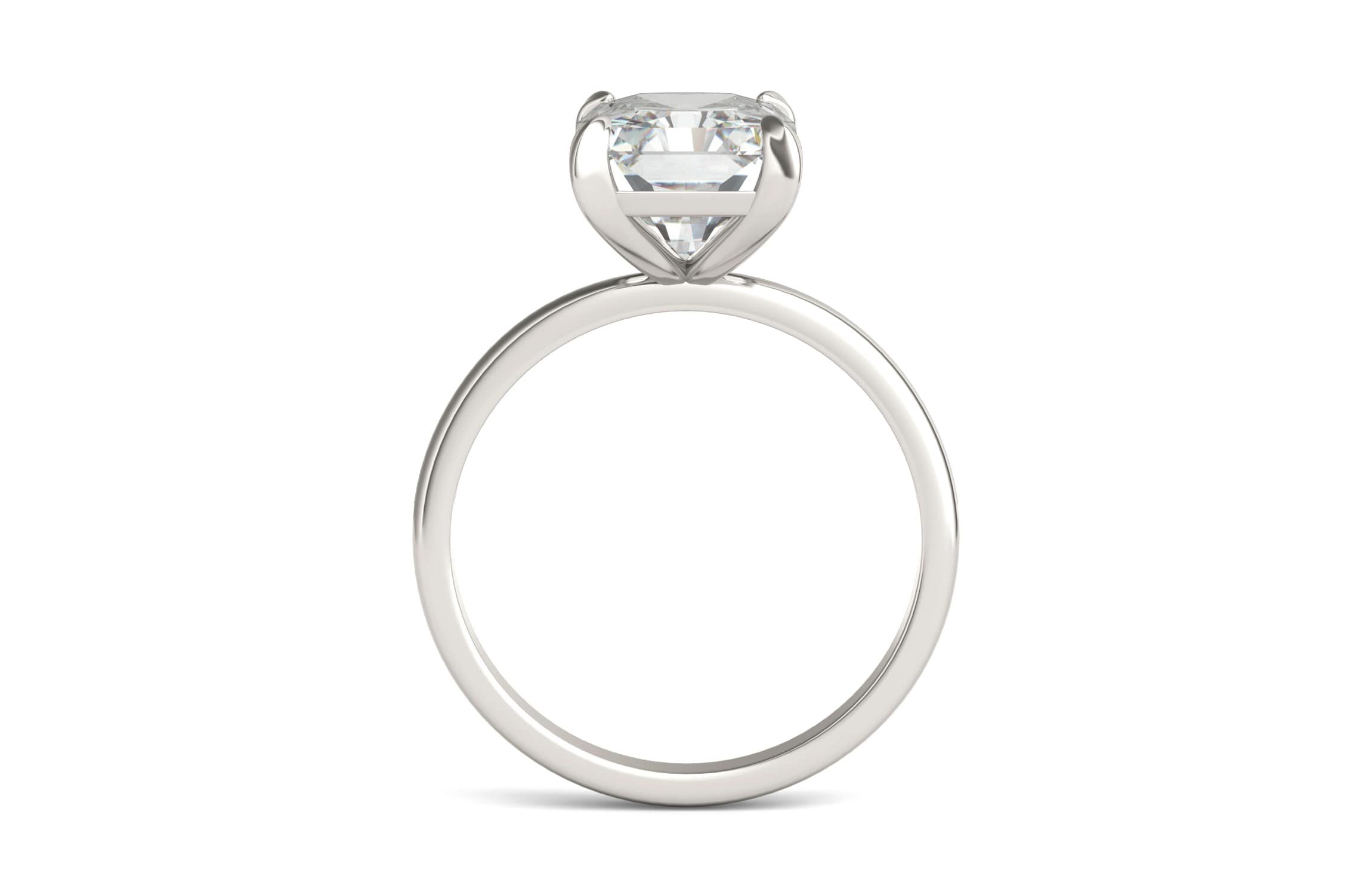 Charles & Colvard 3.9 ct. tw. Lab Created Moissanite Radiant Solitaire Ring in 14K White Gold