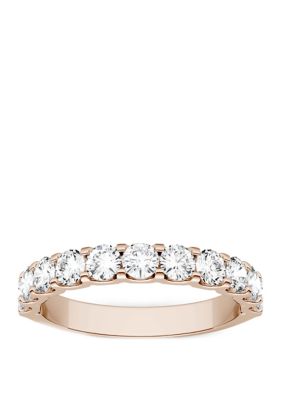 Charles & Colvard 1.1 Ct. T.w. Lab Created Moissanite Anniversary Band In 14K Rose Gold