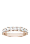 1.1 ct. t.w. Lab Created Moissanite Anniversary Band in 14K Rose Gold