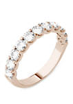 1.1 ct. t.w. Lab Created Moissanite Anniversary Band in 14K Rose Gold