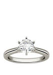 1 ct. t.w. Lab Created Moissanite Solitaire Ring in 14K White Gold