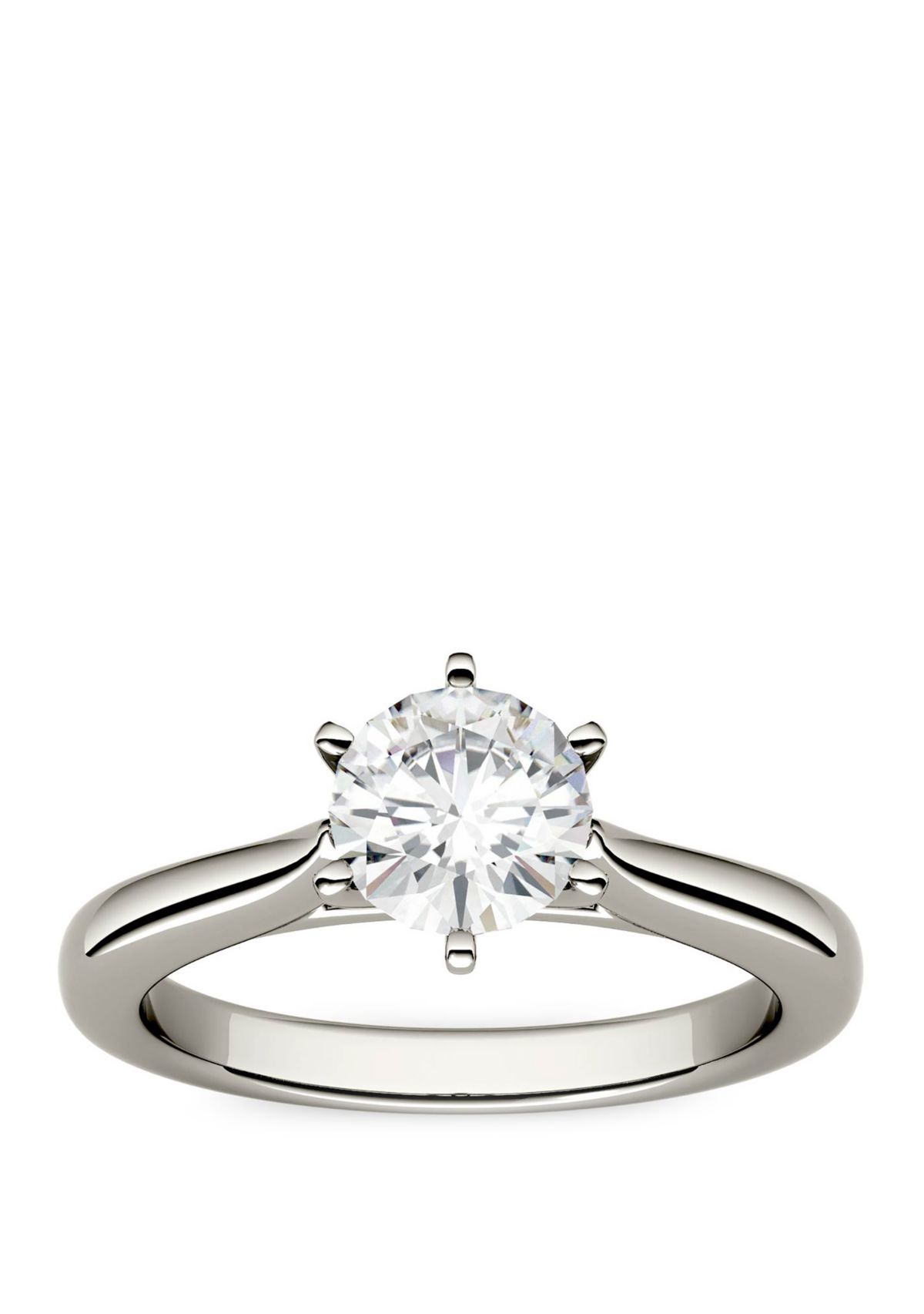 1 ct. t.w. Lab Created Moissanite Solitaire Ring in 14K White Gold