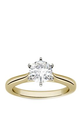 Charles & Colvard 1.5 Ct. T.w. Lab Created Moissanite Solitaire Ring In 14K Yellow Gold