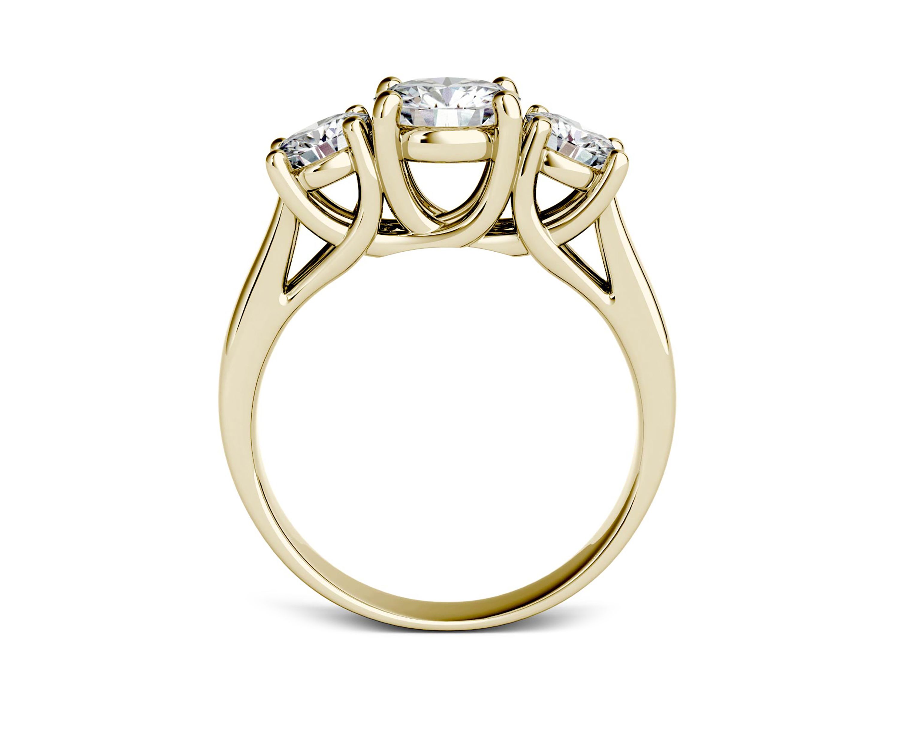 2 ct. t.w. Lab Created Moissanite Three Stone Ring in 14K White Gold