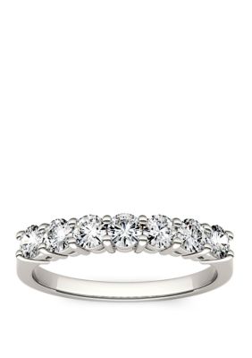Charles & Colvard 3/4 Ct. T.w. Lab Created Moissanite Seven Stone Band In 14K White Gold