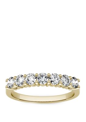 Charles & Colvard 3/4 Ct. T.w. Lab Created Moissanite Seven Stone Band In 14K White Gold