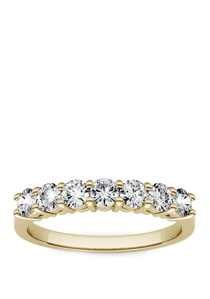 3/4 ct. t.w. Lab Created Moissanite Seven Stone Band in 14K White Gold