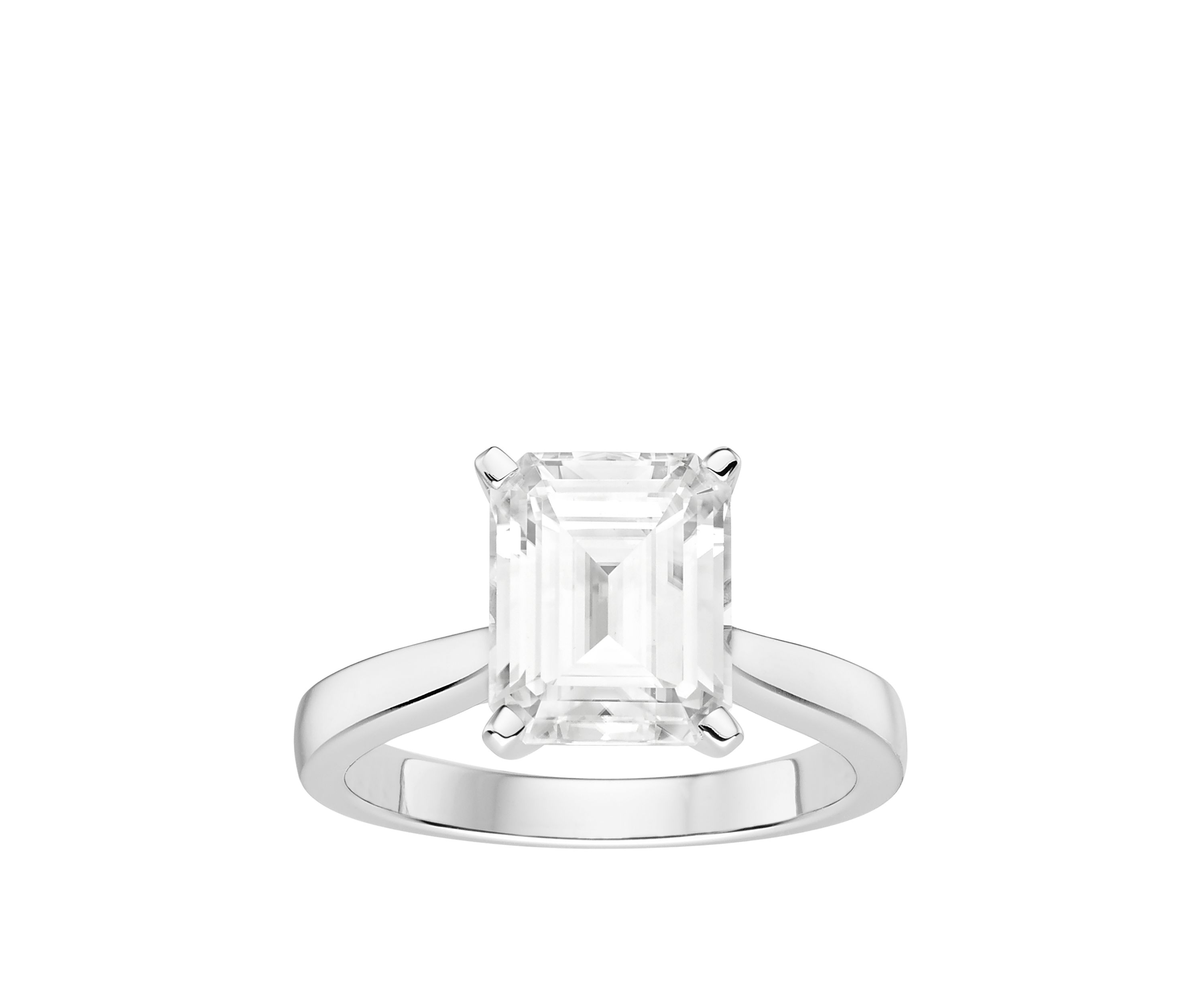 3.55 ct. t.w. Lab Created Moissanite Solitaire Ring in 14K White Gold