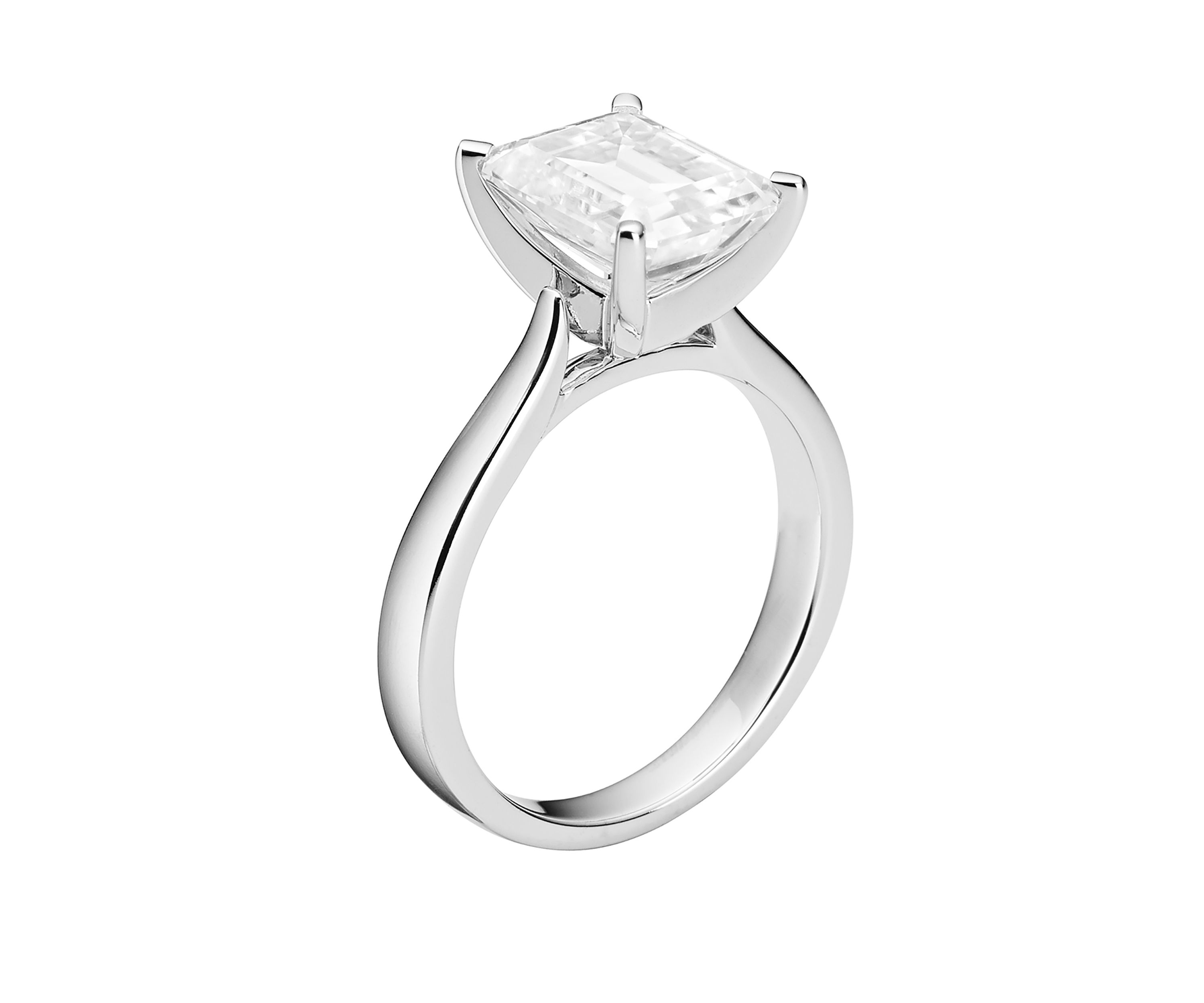 3.55 ct. t.w. Lab Created Moissanite Solitaire Ring in 14K White Gold