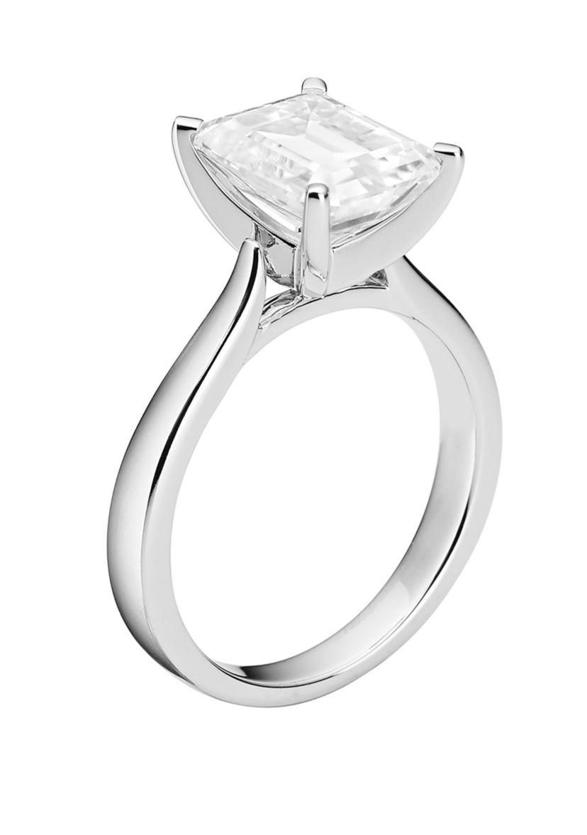 3.55 ct. t.w. Lab Created Moissanite Solitaire Ring in 14K White Gold