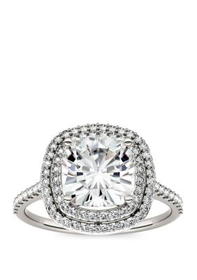 Charles & Colvard 2.9 Ct. T.w. Lab Created Moissanite Halo Ring In 14K White Gold