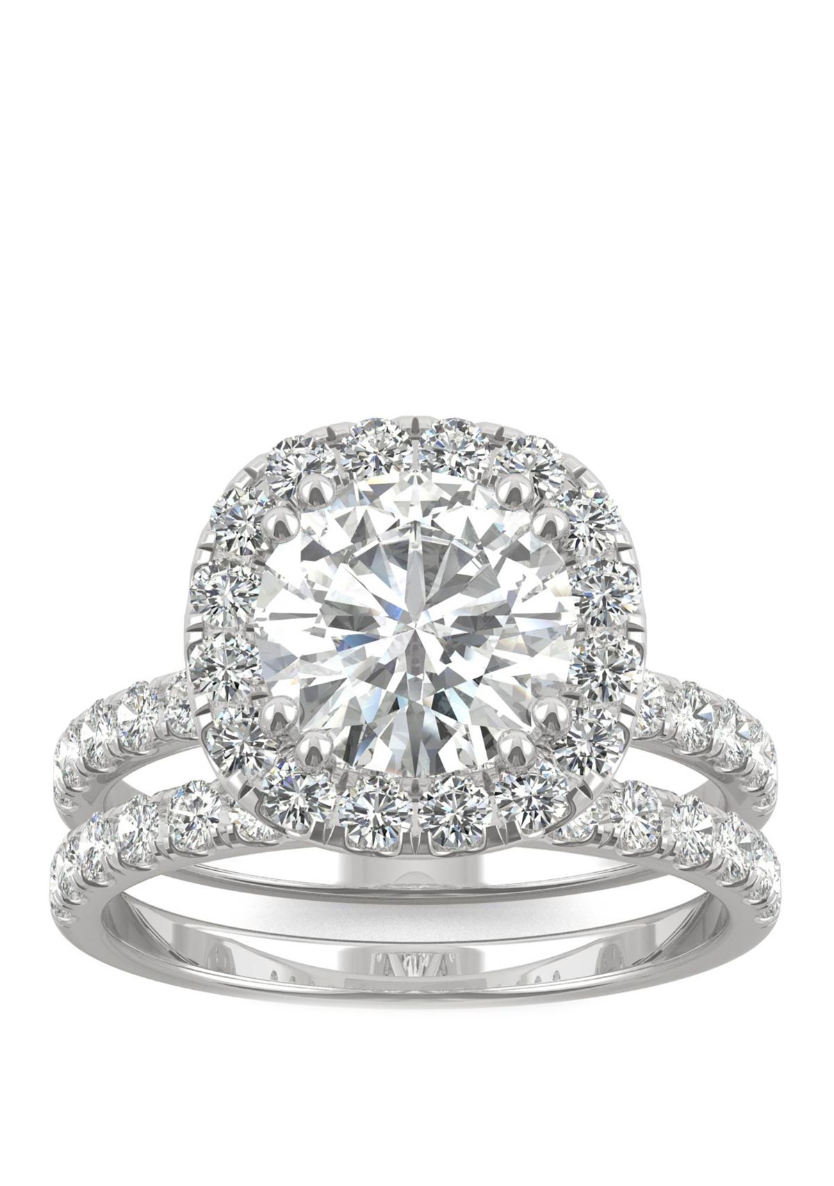 Moissanite Wedding Set