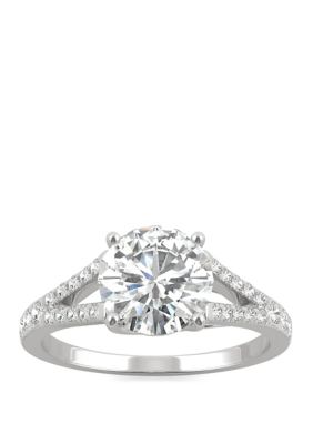 Charles & Colvard 2.3 Ct. T.w. Lab Created Moissanite Engagement Ring In 14K White Gold