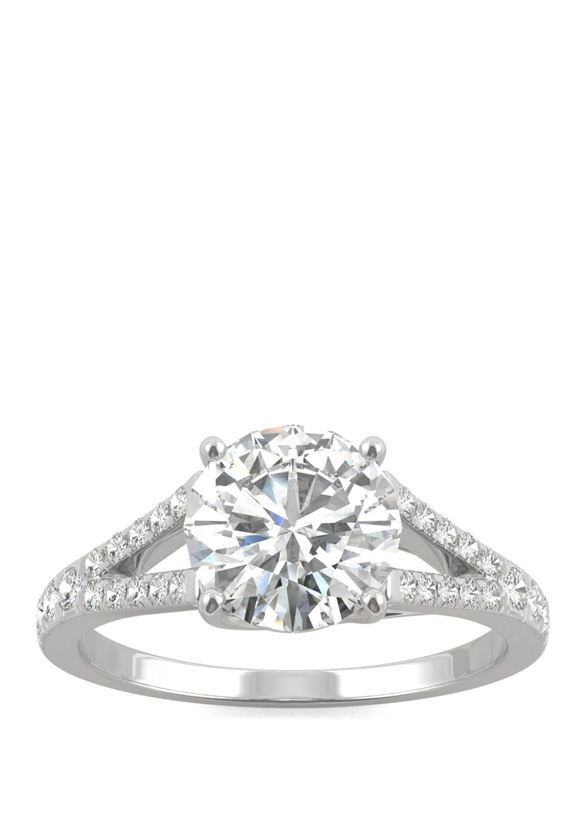 2.3 ct. t.w. Lab Created Moissanite Engagement Ring in 14K White Gold