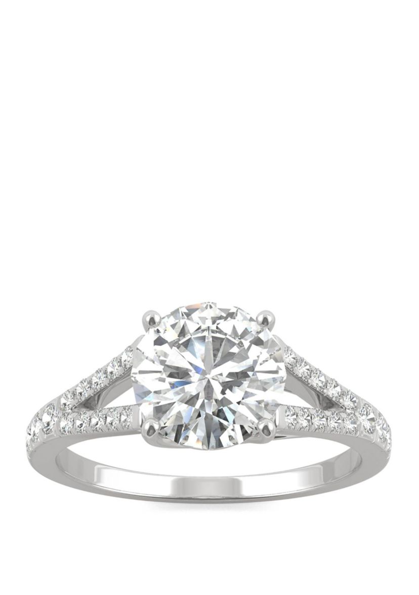 2.3 ct. t.w. Lab Created Moissanite Engagement Ring in 14K White Gold