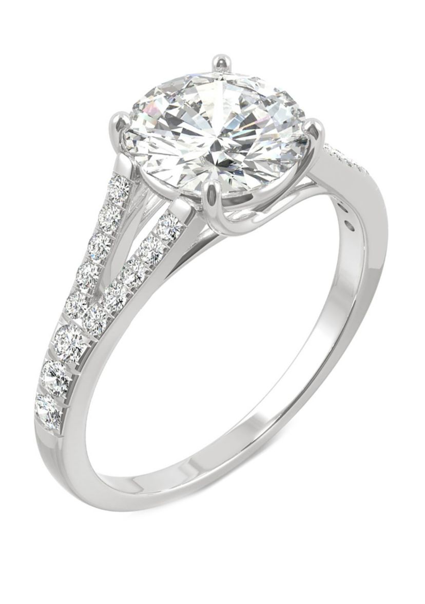 2.3 ct. t.w. Lab Created Moissanite Engagement Ring in 14K White Gold