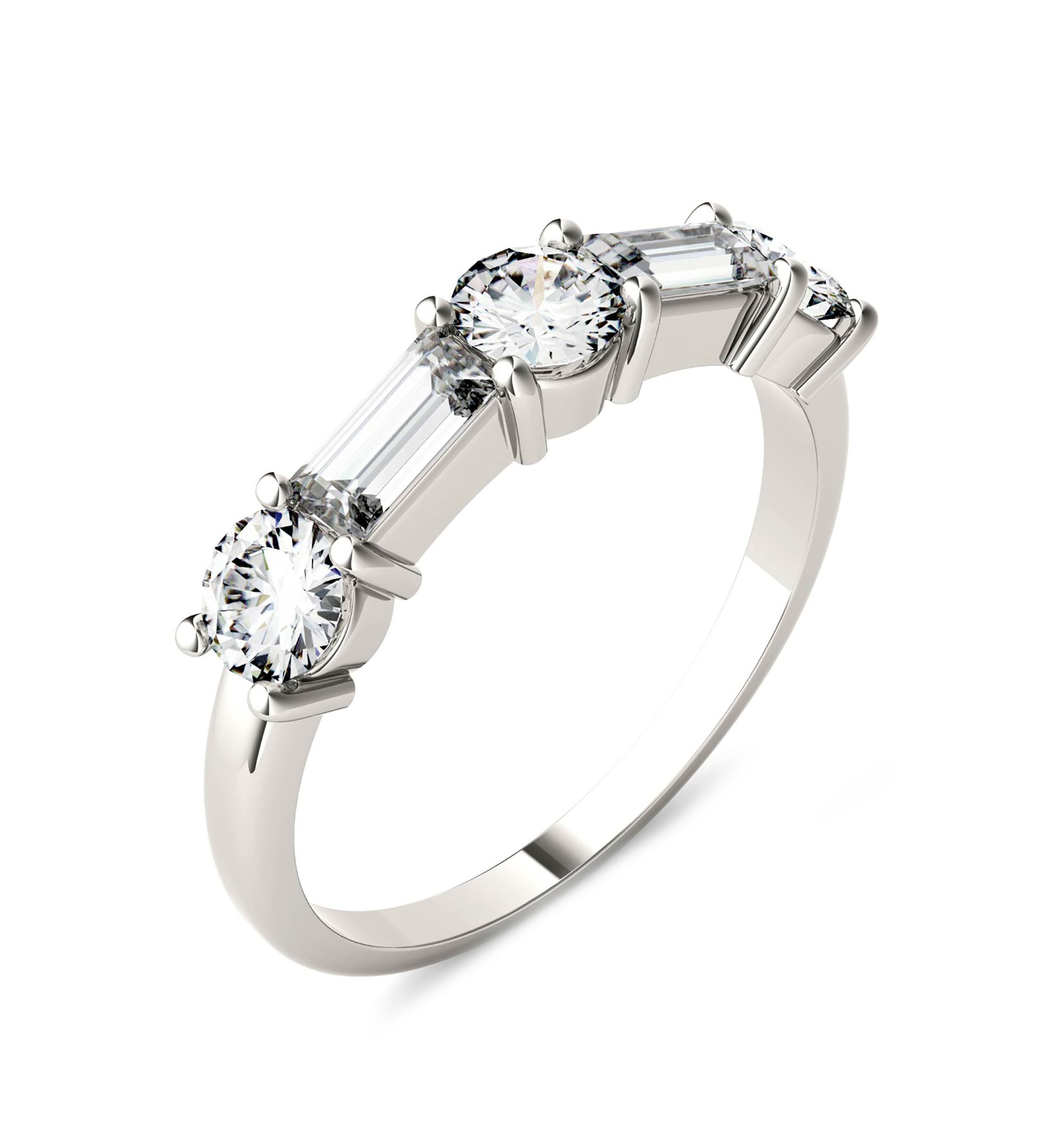 Lab Created Moissanite Stackable Band