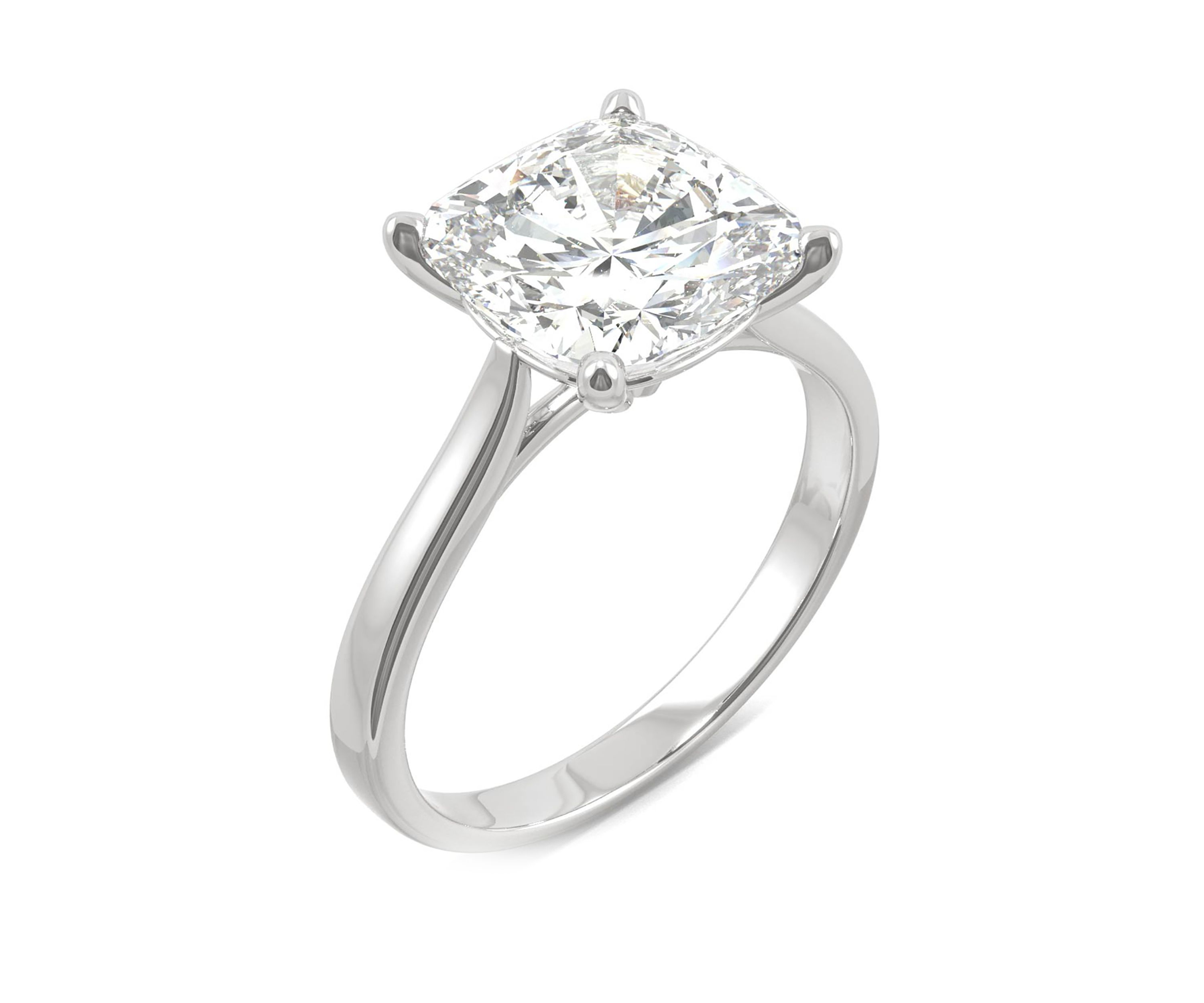 Lab Created Moissanite Engagement Ring