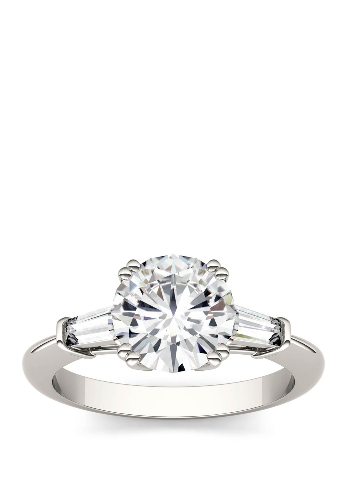 2.27 ct. t.w. Lab Created Moissanite Engagement Ring in 14K White Gold 