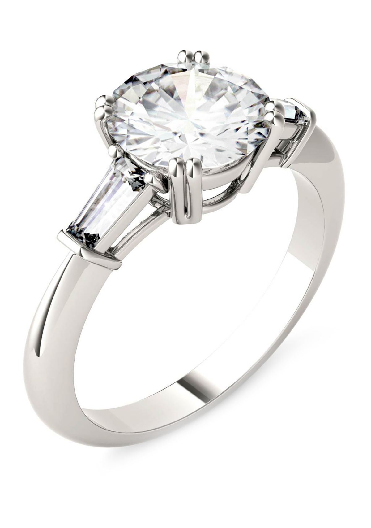 2.27 ct. t.w. Lab Created Moissanite Engagement Ring in 14K White Gold 