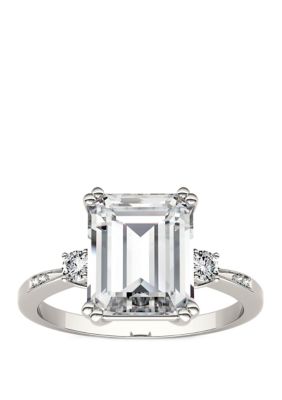 Charles & Colvard 3.69 Ct. T.w. Lab Created Moissanite Fashion Ring In 14K White Gold