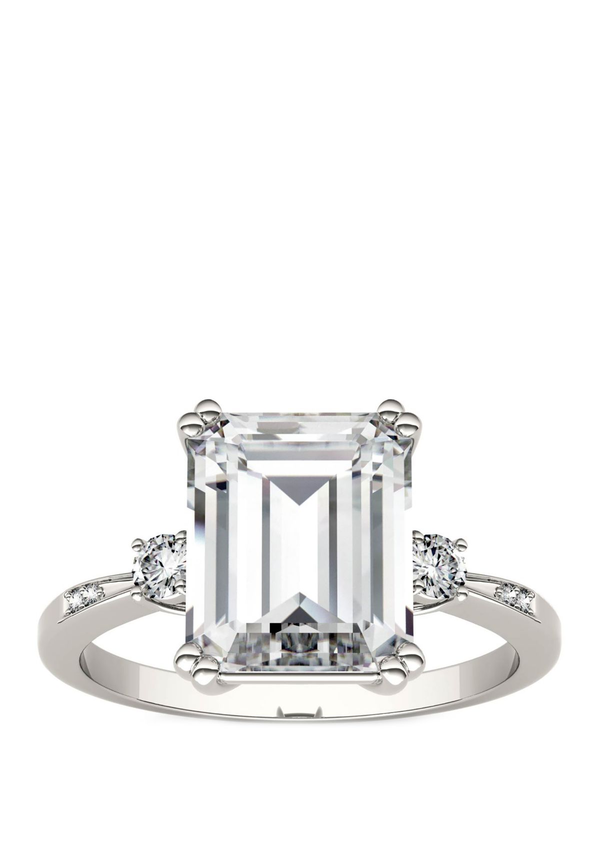  3.69 ct. t.w. Lab Created Moissanite Fashion Ring in 14K White Gold 