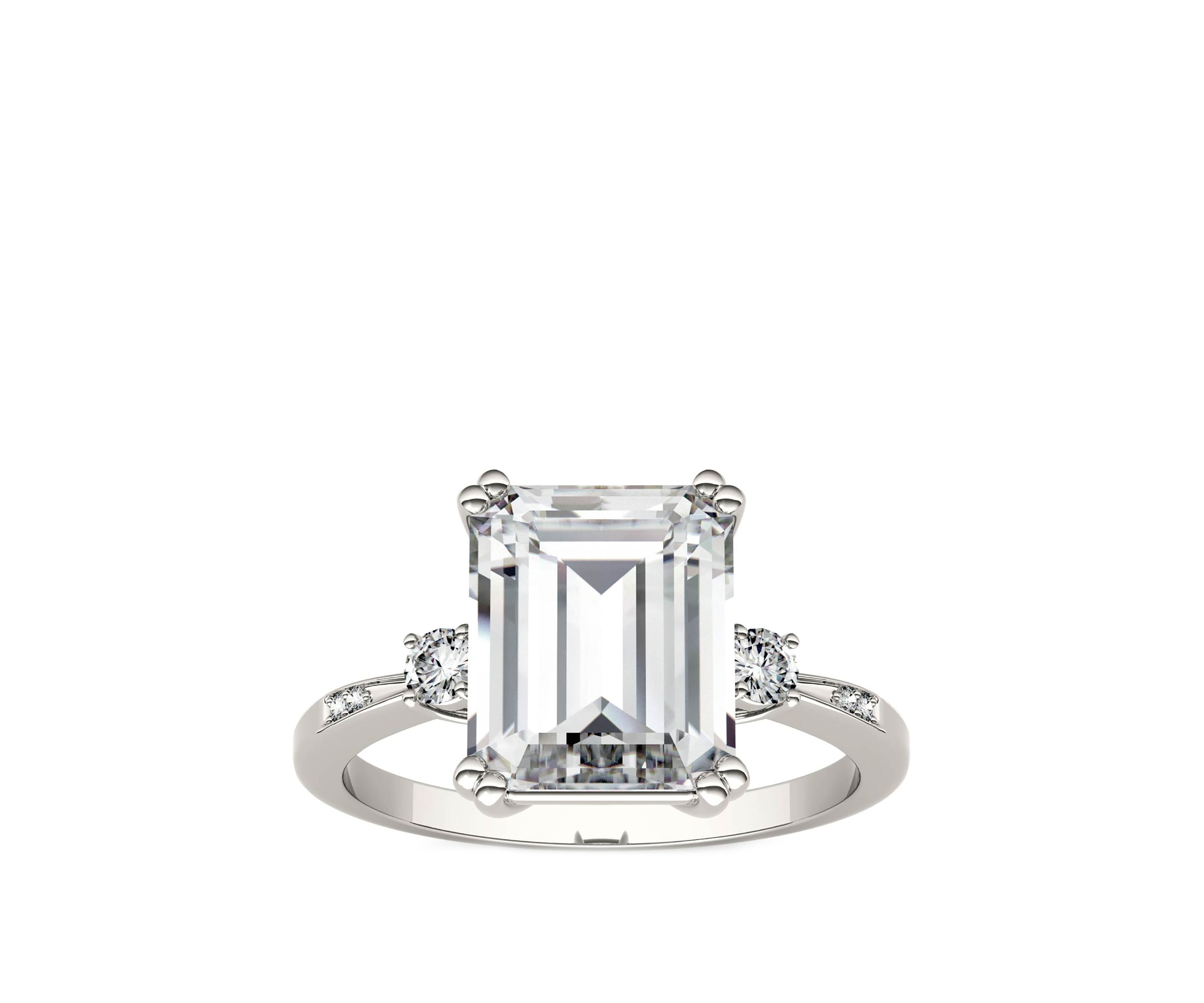  3.69 ct. t.w. Lab Created Moissanite Fashion Ring in 14K White Gold 