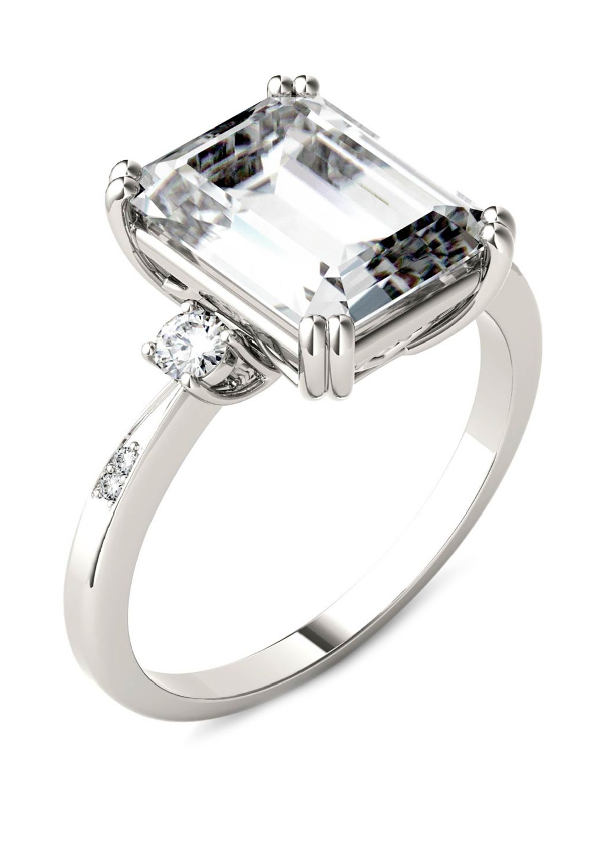  3.69 ct. t.w. Lab Created Moissanite Fashion Ring in 14K White Gold 