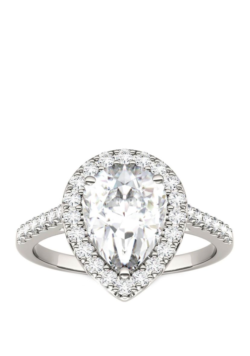  2.58 ct. t.w. Lab Created Moissanite Halo Ring in 14K White Gold
