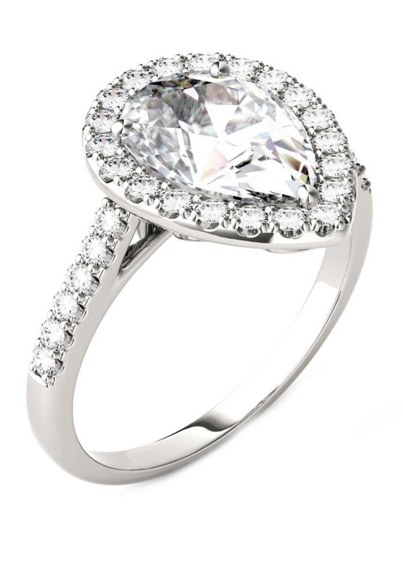  2.58 ct. t.w. Lab Created Moissanite Halo Ring in 14K White Gold