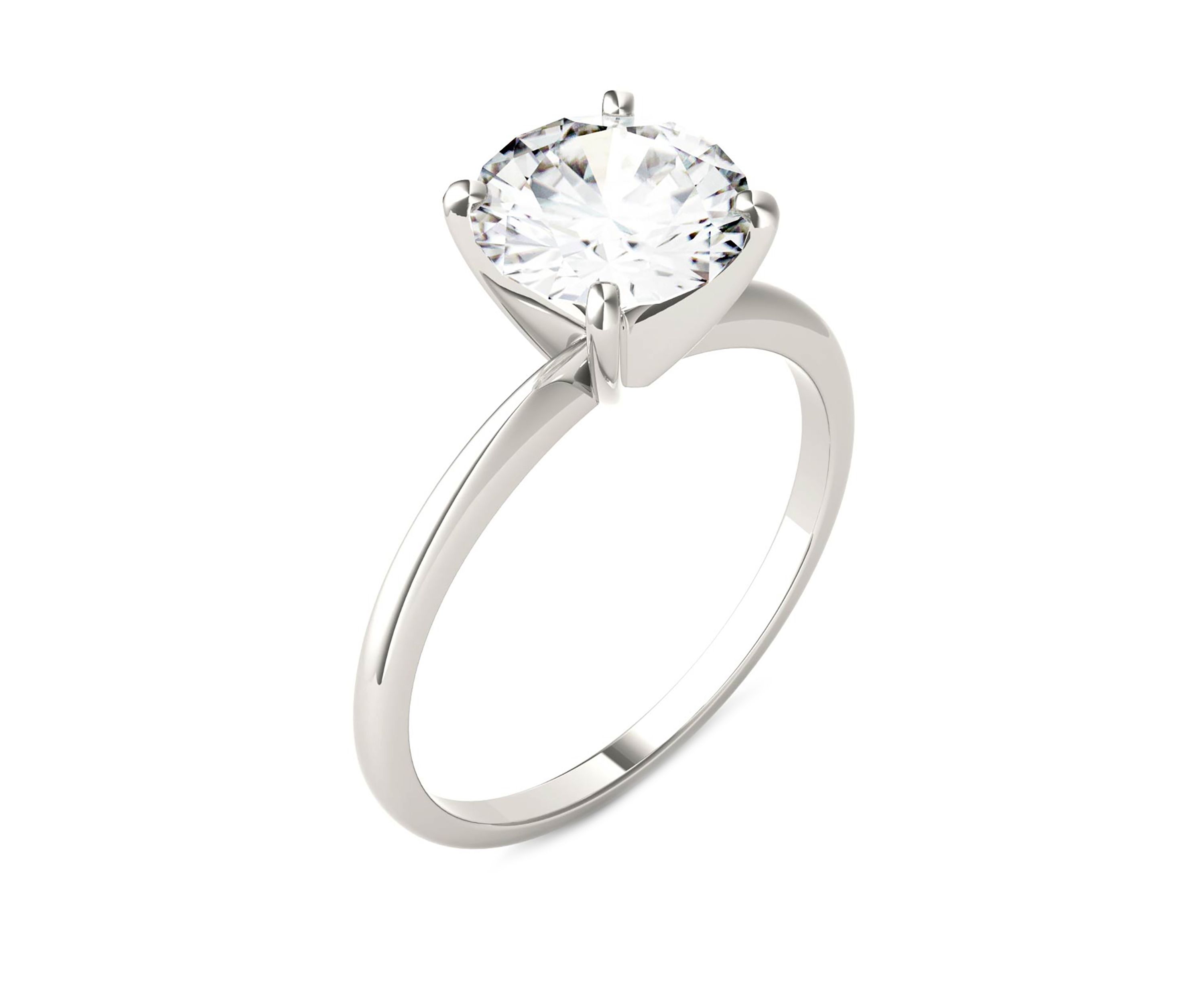 1.9 ct. t.w. Lab Created Moissanite Solitaire Ring in 14K White Gold